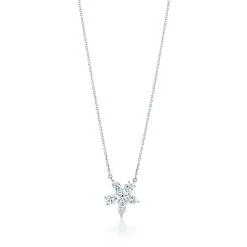 Tiffany & Co. Tiffany Victoria® mixed cluster pendant in platinum with diamonds, large. | ^ Necklaces & Pendants|Platinum Jewelry
