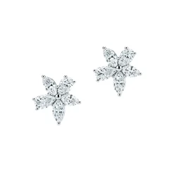 Tiffany & Co. Tiffany Victoria® Mixed Cluster Diamond Earrings | ^ Earrings|Platinum Jewelry