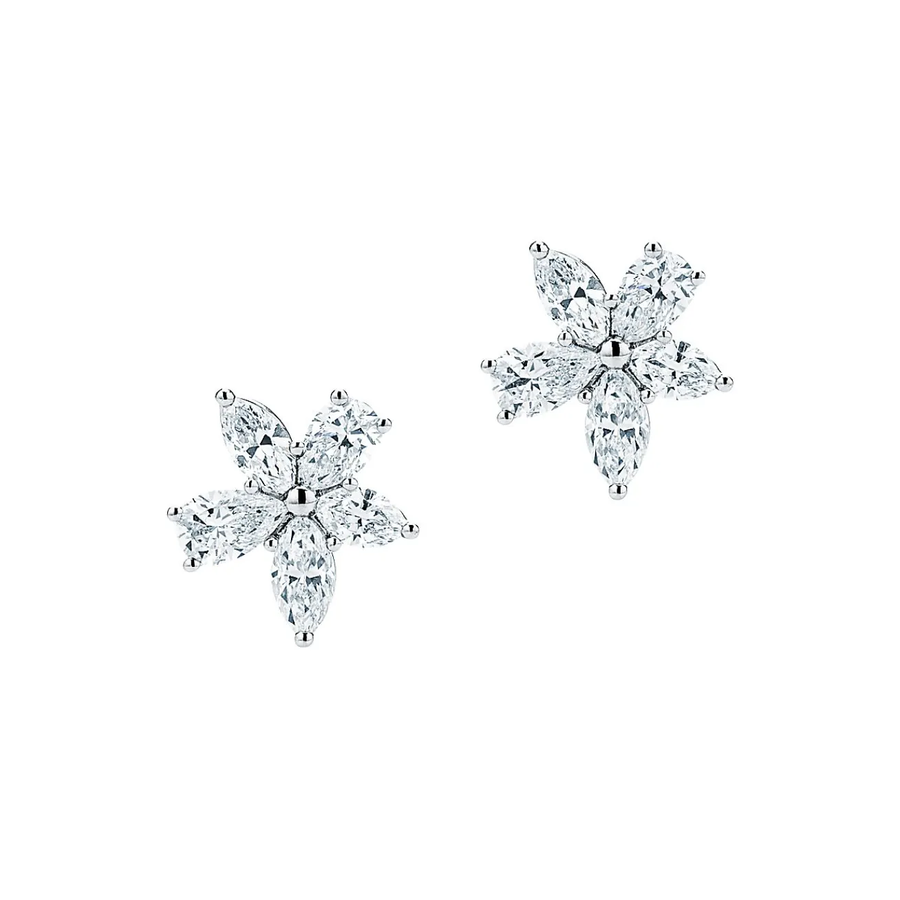 Tiffany & Co. Tiffany Victoria® Mixed Cluster Diamond Earrings | ^ Earrings|Platinum Jewelry