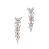 Tiffany & Co. Tiffany Victoria® mixed cluster diamond drop earrings in 18k rose gold. | ^ Earrings|Rose Gold Jewelry