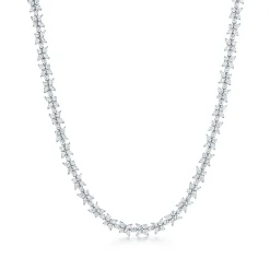 Tiffany & Co. Tiffany Victoria® mixed cluster necklace in platinum with diamonds. | ^ Necklaces & Pendants|Platinum Jewelry