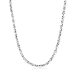 Tiffany & Co. Tiffany Victoria® necklace in platinum with Akoya pearls and diamonds. | ^ Necklaces & Pendants|Platinum Jewelry