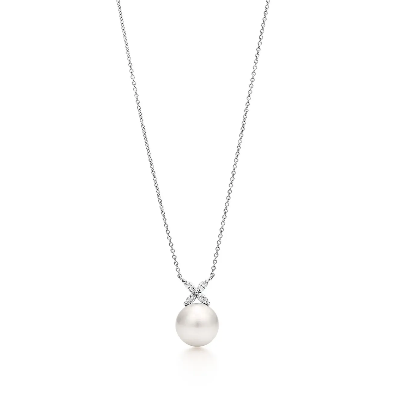 Tiffany & Co. Tiffany Victoria® pendant in platinum with a South Sea pearl and diamonds. | ^ Necklaces & Pendants|Gifts for Her
