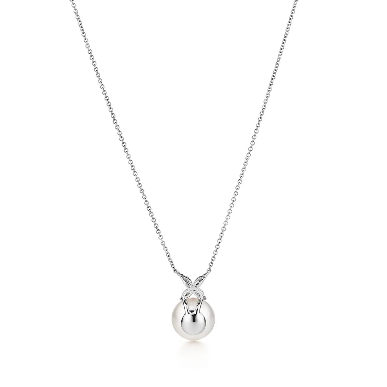 Tiffany & Co. Tiffany Victoria® pendant in platinum with a South Sea pearl and diamonds. | ^ Necklaces & Pendants|Gifts for Her