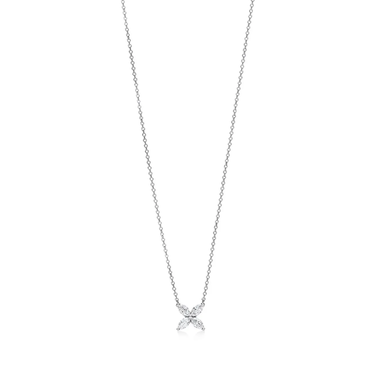 Tiffany & Co. Tiffany Victoria® pendant in platinum with diamonds, medium. | ^ Necklaces & Pendants|Dainty Jewelry