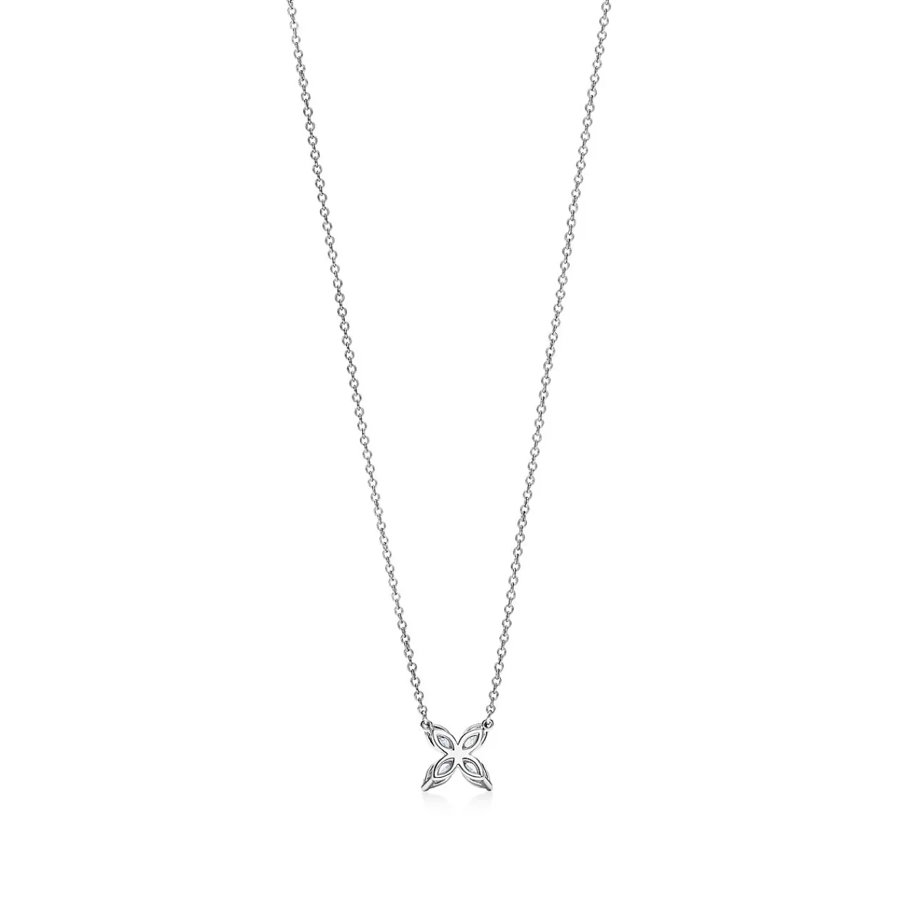 Tiffany & Co. Tiffany Victoria® pendant in platinum with diamonds, medium. | ^ Necklaces & Pendants|Dainty Jewelry