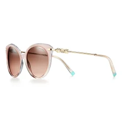 Tiffany & Co. Tiffany Victoria® Sunglasses in Pink Acetate with Gradient Pink and Brown Lenses | ^ Tiffany Victoria®|Sunglasses