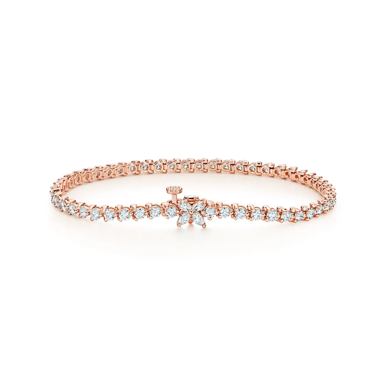 Tiffany & Co. Tiffany Victoria® Tennis Bracelet in Rose Gold with Diamonds | ^ Bracelets|Dainty Jewelry