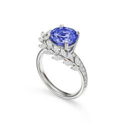 Tiffany & Co. Tiffany Victoria® Vine Ring in Platinum with a Tanzanite and Diamonds | ^ Rings|Platinum Jewelry