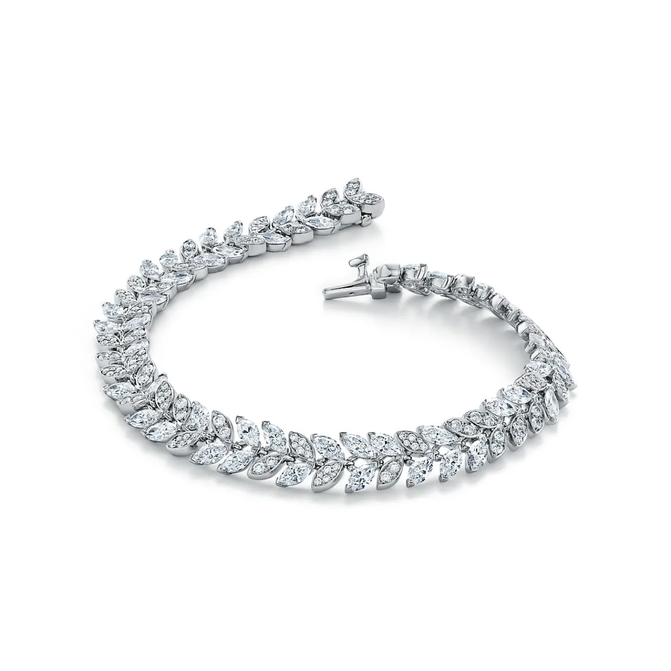 Tiffany & Co. Tiffany Victoria® Vine Tennis Bracelet in Platinum with Diamonds | ^ Bracelets|Platinum Jewelry