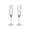 Tiffany & Co. Tiffany Wisteria Champagne Glasses in Etched Glass, Set of Two | ^ Tableware|Glassware & Barware