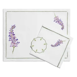 Tiffany & Co. Tiffany Wisteria Coasters in Linen, Set of Four | ^ Decor|Table Linens