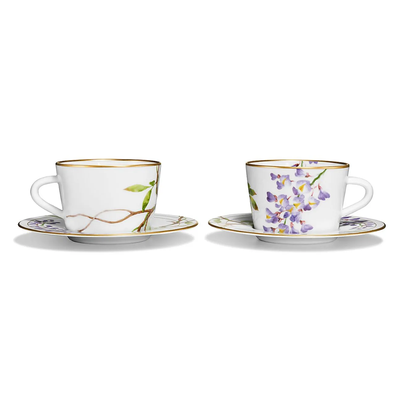 Tiffany & Co. Tiffany Wisteria Teacup and Saucer Set of Two, in Porcelain | ^ The Home|Housewarming Gifts