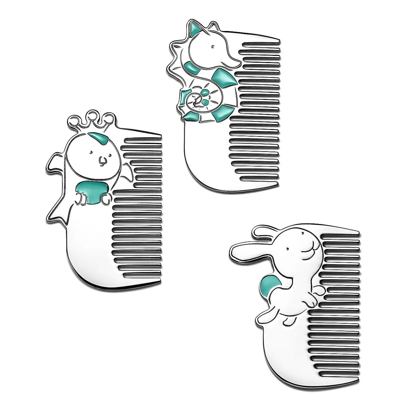 Tiffany & Co. Tiny Tiffany Rabbit Baby Comb in Sterling Silver | ^ Baby|Baby