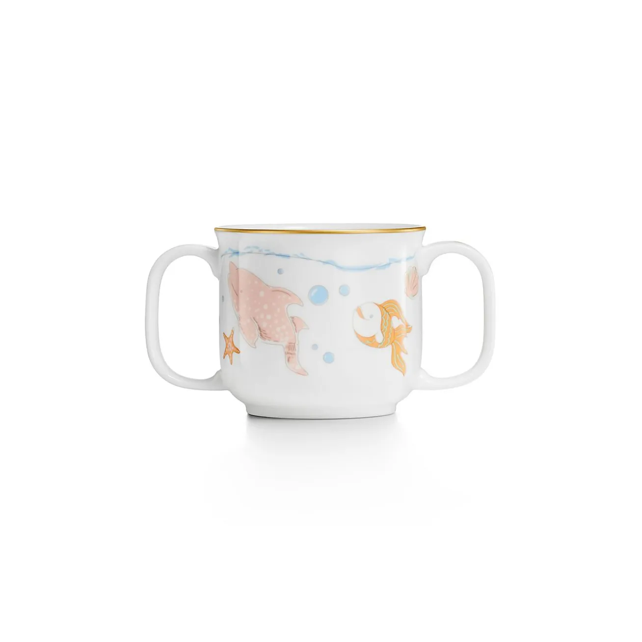 Tiffany & Co. Tiny Tiffany Sea Animals Double-handled Baby Cup in Bone China | ^ Baby|Baby