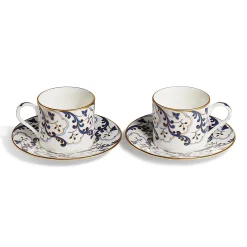 Tiffany & Co. Valse Bleue Teacup and Saucer in Bone China, Set of Two | ^ The Home|Housewarming Gifts