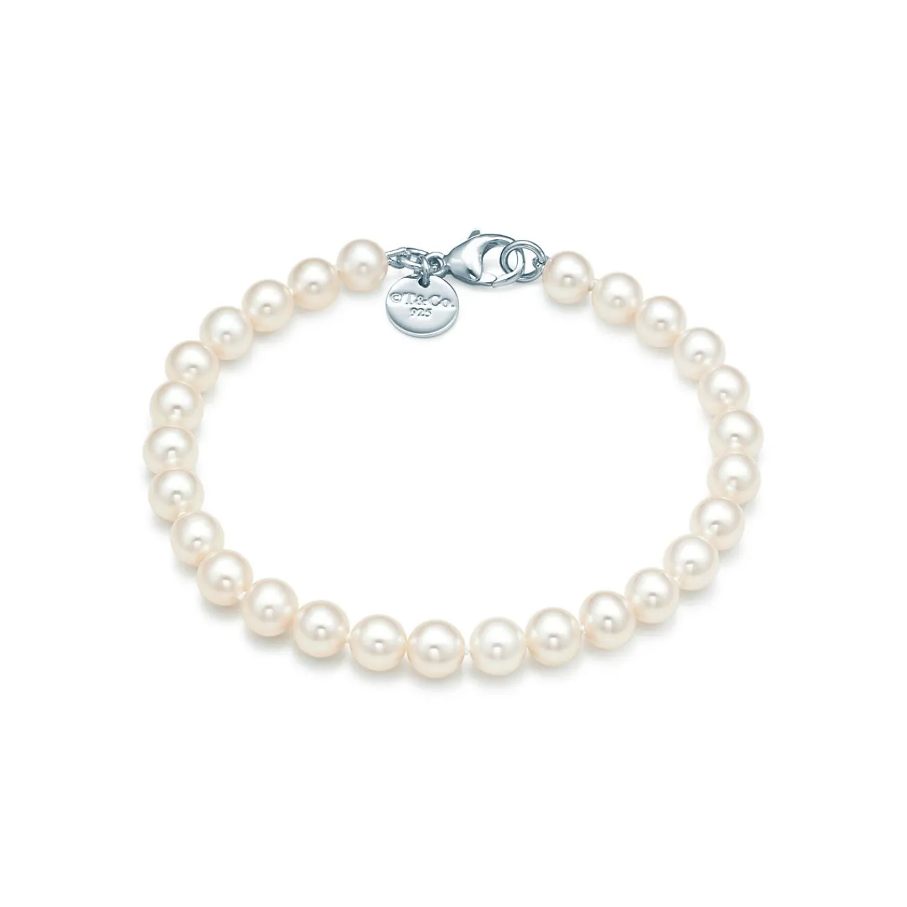 Tiffany & Co. Ziegfeld Collection bracelet of freshwater cultured pearls with a silver clasp. | ^ Bracelets|Sterling Silver Jewelry
