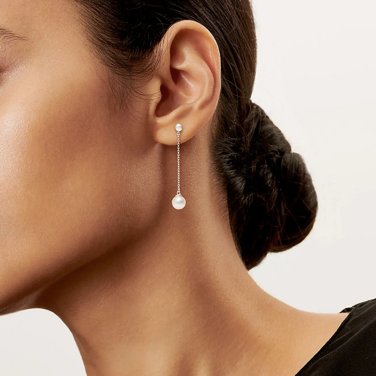 Tiffany & Co. Ziegfeld Collection drop earrings in sterling silver with pearls. | ^ Earrings|Sterling Silver Jewelry